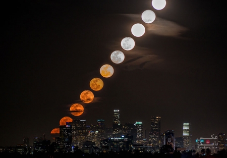 نمایش برآمدن ماه با ۱۱ عکس در ۲۸ دقیقه