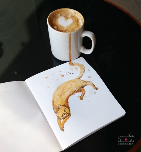 قهوه و گربه در آثار هنری یک تصویرگر روسی