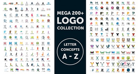 مجموعه عظیم لوگو برای حروف انگلیسی