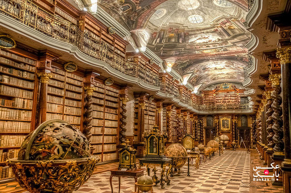 زیباترین کتابخانه های جهان در پراگ، جمهوری چک/بانک عکس