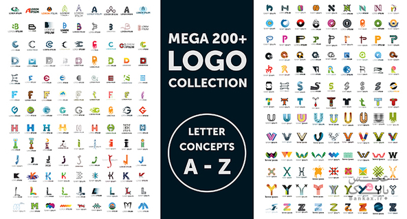 مجموعه عظیم لوگو برای حروف انگلیسی/بانک عکس