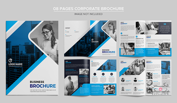 طرح صفحات بروشور برای کمپانی‌های بزرگ به صورت لایه‌باز/بانک عکس