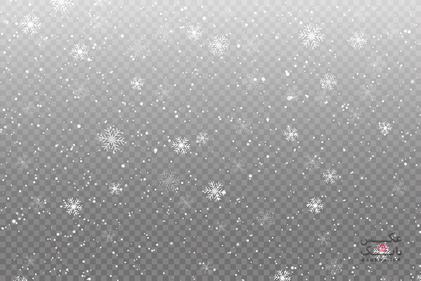 برف زمستانی وکتور به صورت شفاف/بانک عکس
