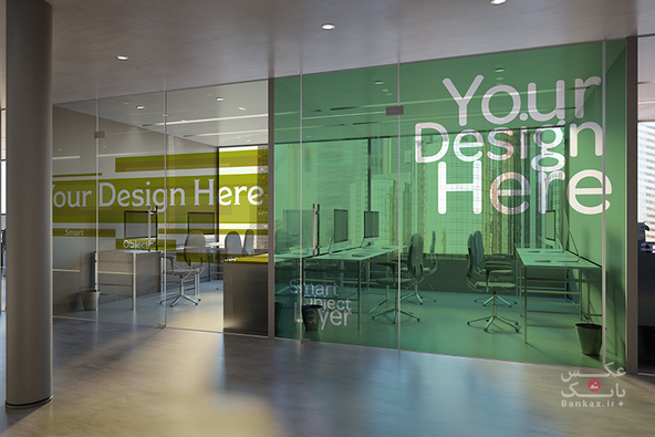 ایده خلاقانه برای طراحی شیشه های دفتر کار/بانک عکس