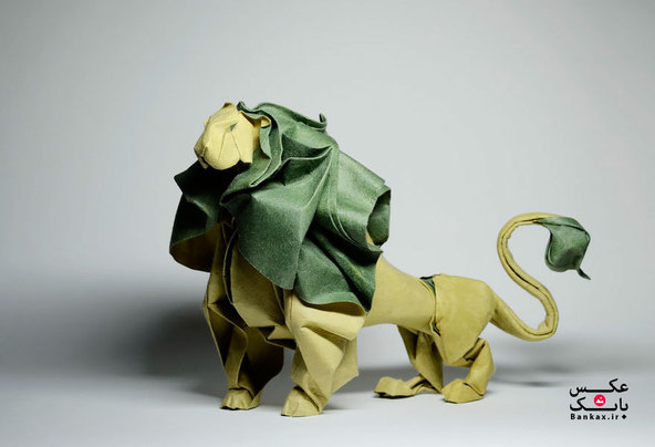 ساخت اوریگامی حیوانات با تکنیک سخت مرطوب و تا کردن توسط هنرمند ویتنامی/بانک عکس