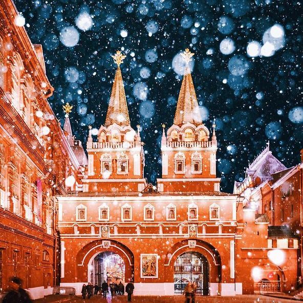 شهر زیبای مسکو در طی کریسمس/بانک عکس