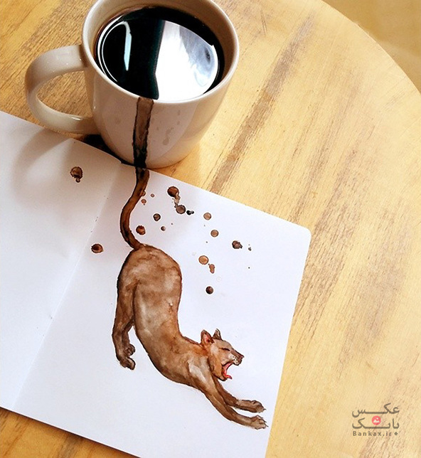 قهوه و گربه در آثار هنری یک تصویرگر روسی/بانک عکس
