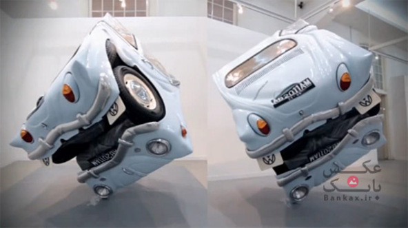 نمایشگاهی از ماشین های فشرده شده، اثر Ichwan Noor/بانک عکس