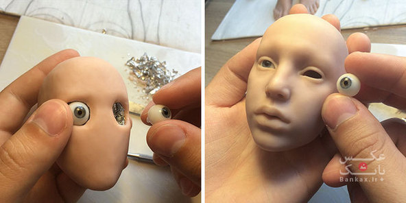 ساخت چهره های پلاستیکی واقعی برای عروسک ها/بانک عکس