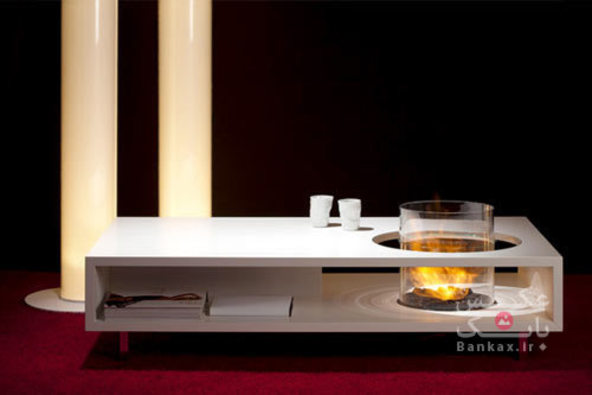 گرمای لذت بخش این میز به همراه نوشیدن چای در سرمای زمستان/بانک عکس