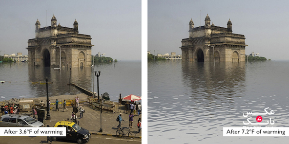 سال 2100؛ گرم شدن زمین و بالا آمدن سطح آب دریاها/بانک عکس/هندوستان - بمبئی