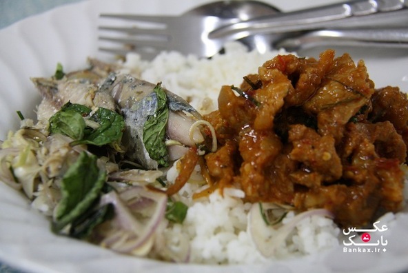 صبحانه منحصر به فرد ملل مختلف/بانک عکس/تایلند - ماهی تند و گوشت خوک تازه به همراه برنج