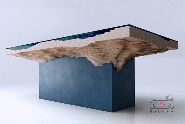 طراحی میز نهار خوری به شکل پرتگاه/بانک عکس