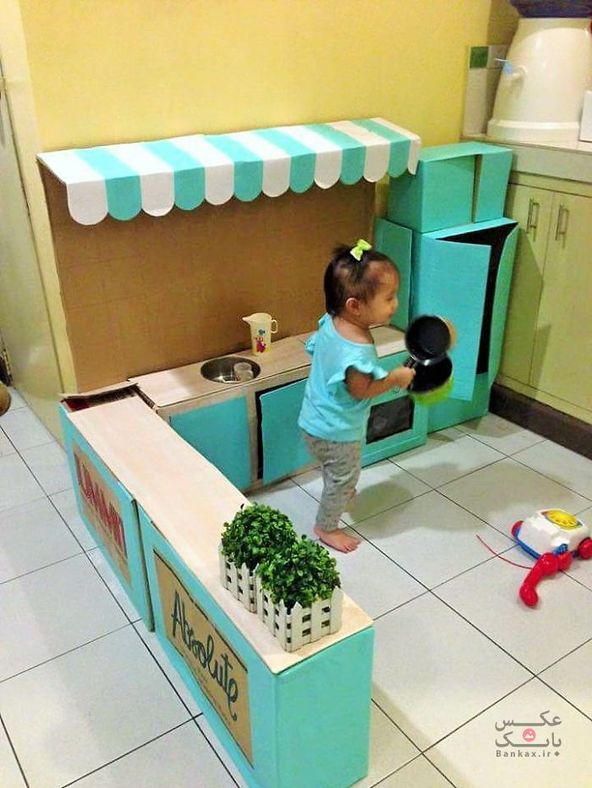 آشپزخانه مقوایی برای کودک دلبندتان/بانک عکس